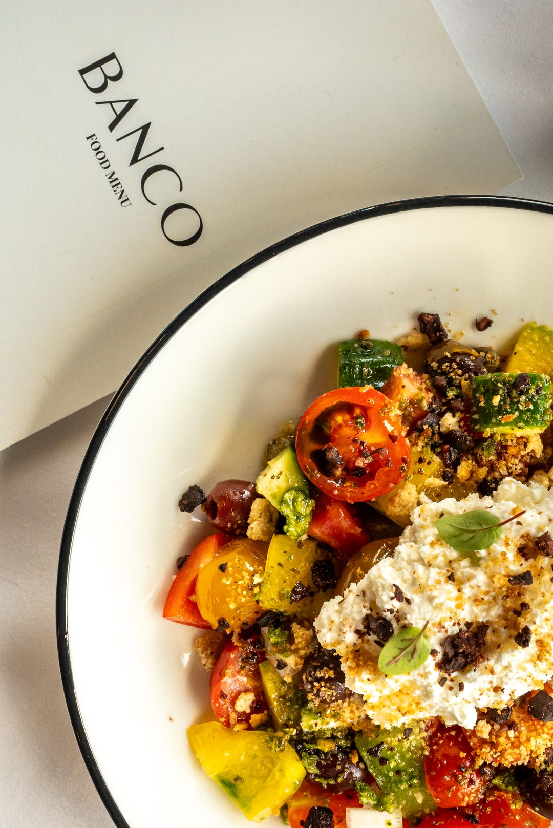 Roasted vegetables and burrata
